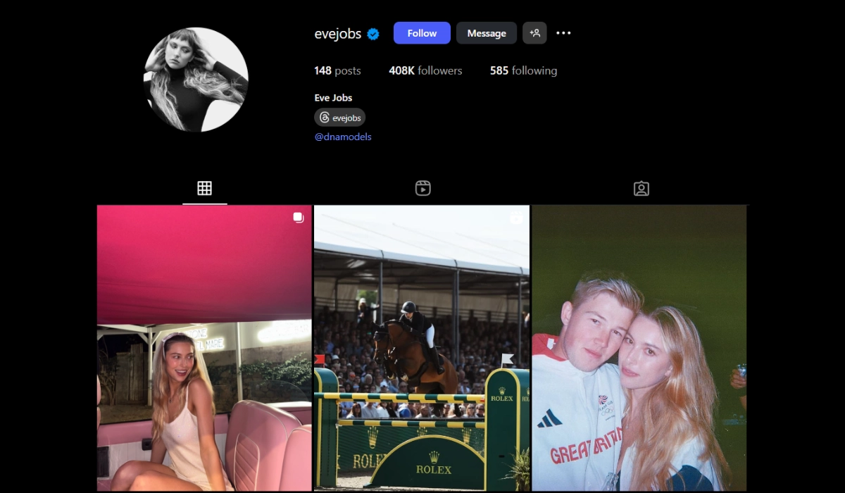 Eve Jobs Instagram