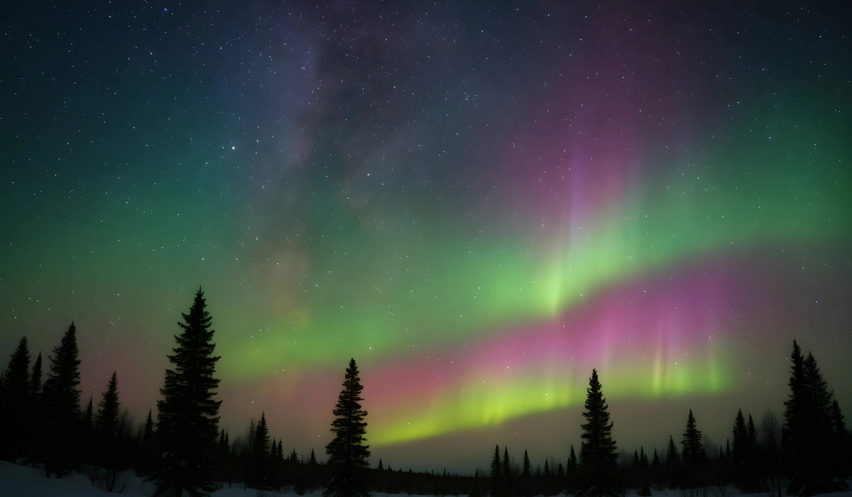 Where the aurora could be seen