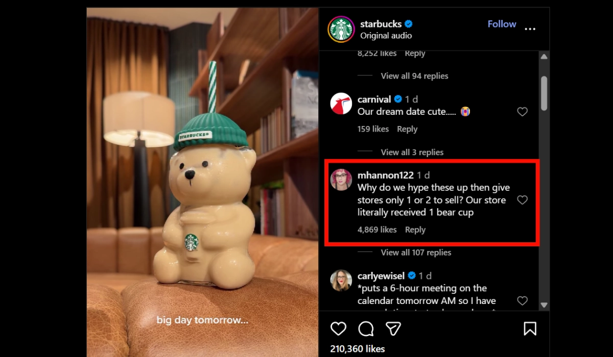 Starbucks Bearista Bear Cups Shortage