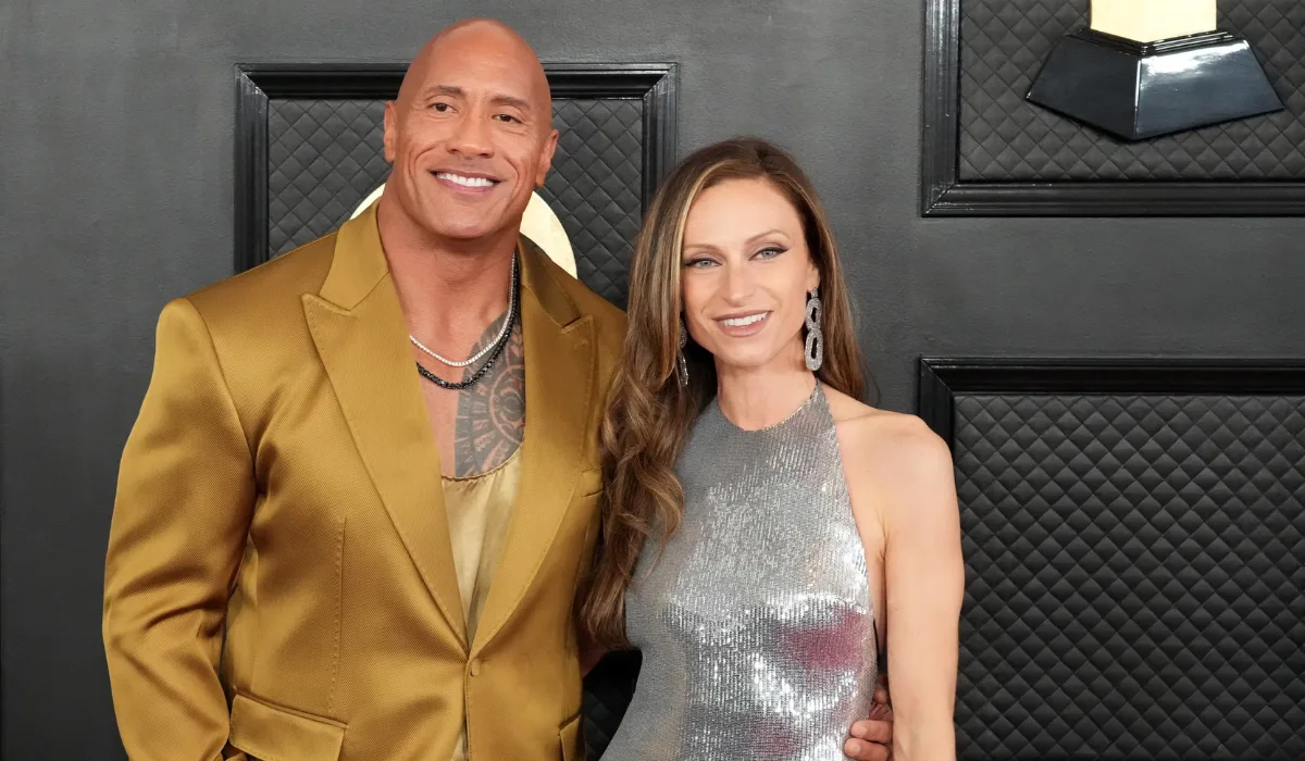 Dwayne Johnson and Lauren Hashian