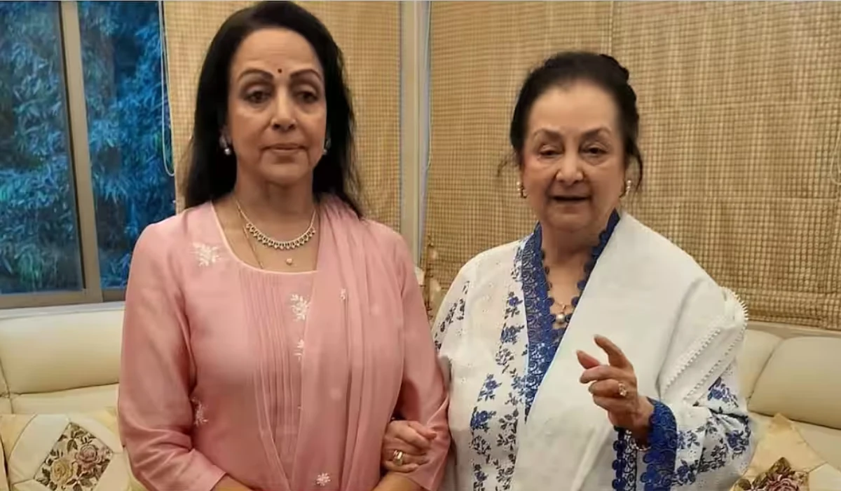 hema malini visit saira banu