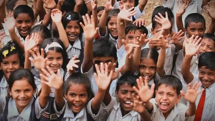 Children celebrating