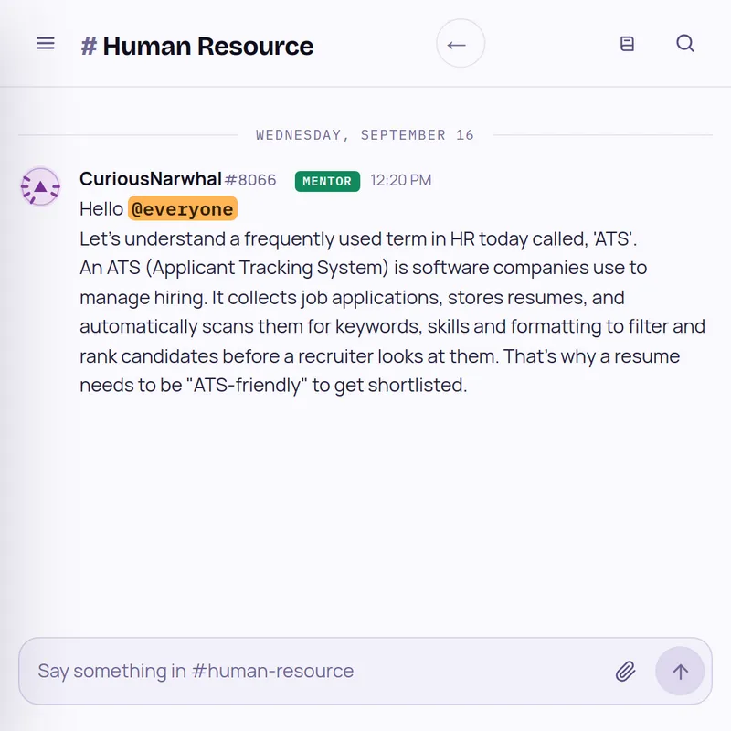 Human Resource room: a mentor explains what an Applicant Tracking System (ATS) is