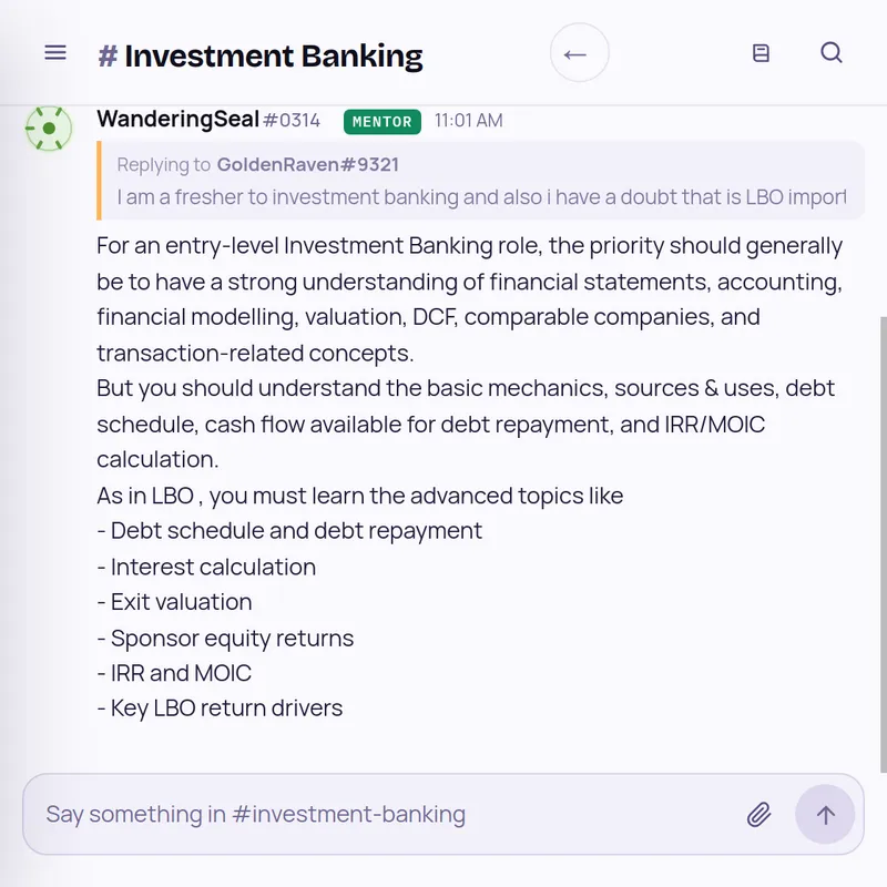 Investment Banking room: a mentor explains what a fresher should learn about LBOs