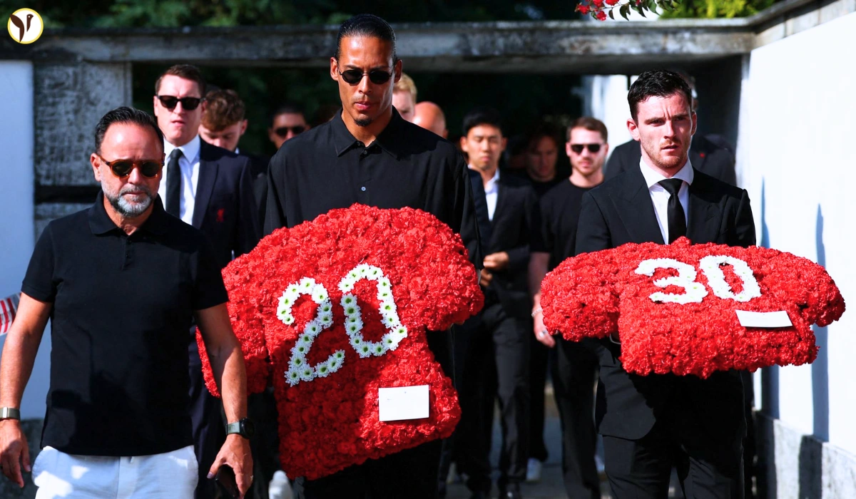 Liverpool Stars Attend Diogo Jota Funeral
