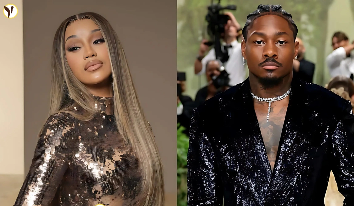 Cardi B and Stefon Diggs 