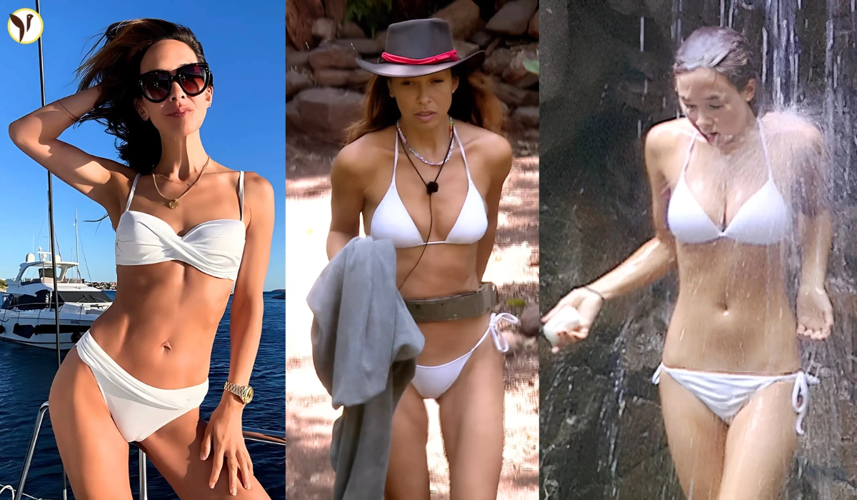 Myleene Klass white bikini