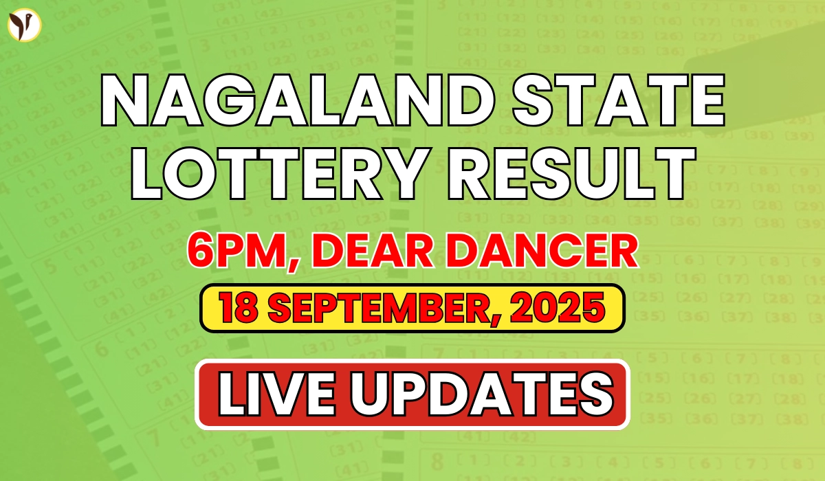 Nagaland State Lottery Result Today 6PM Dear Dancer 18 September 2025 Thursday