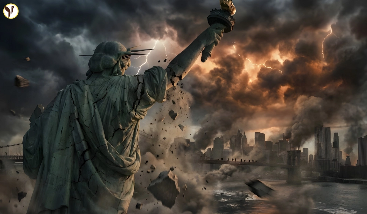 statue of liberty fall down